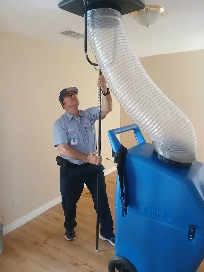 HVAC Installation technician using HEPA equipment in New Kensington